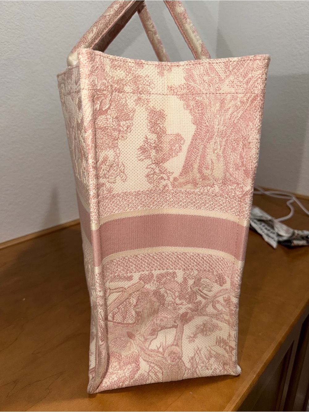Dior Pink Toile de Jouy Large Book Tote Bag - Picture 3 of 15